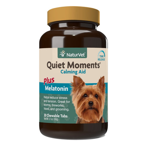 Naturvet Quiet Moments Calming Aid Tablets 30 Chewable Tabs - Poudre Pet and Feed Supply